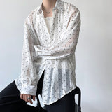 Bonsir Spring Summer New Korean Casual Men's Shirt Stripe Handsome Trend 2023 Turn-down Collar Fashion Loose Single Breasted
