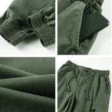 Bonsir Vintage Classic Cargo Pants for Men Black Khaki Green Brown Trousers Male Casual Japanese Streetwear Summer Large Size
