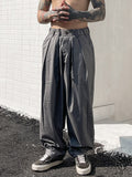 Bonsir Hot Sale Baggy Wide Leg Casual Pants for Men, Y2k Fashion Loose Fit Soft Cotton Trousers Ruffled Hallen Trousers Pantalones