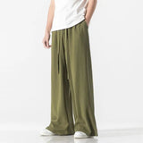 Bonsir Cotton Linen Vintage Men’s Harem Pants Harajuku Oversized Casual Man Wide Leg Pants Loose High Quality Men Trousers Jogger Pants