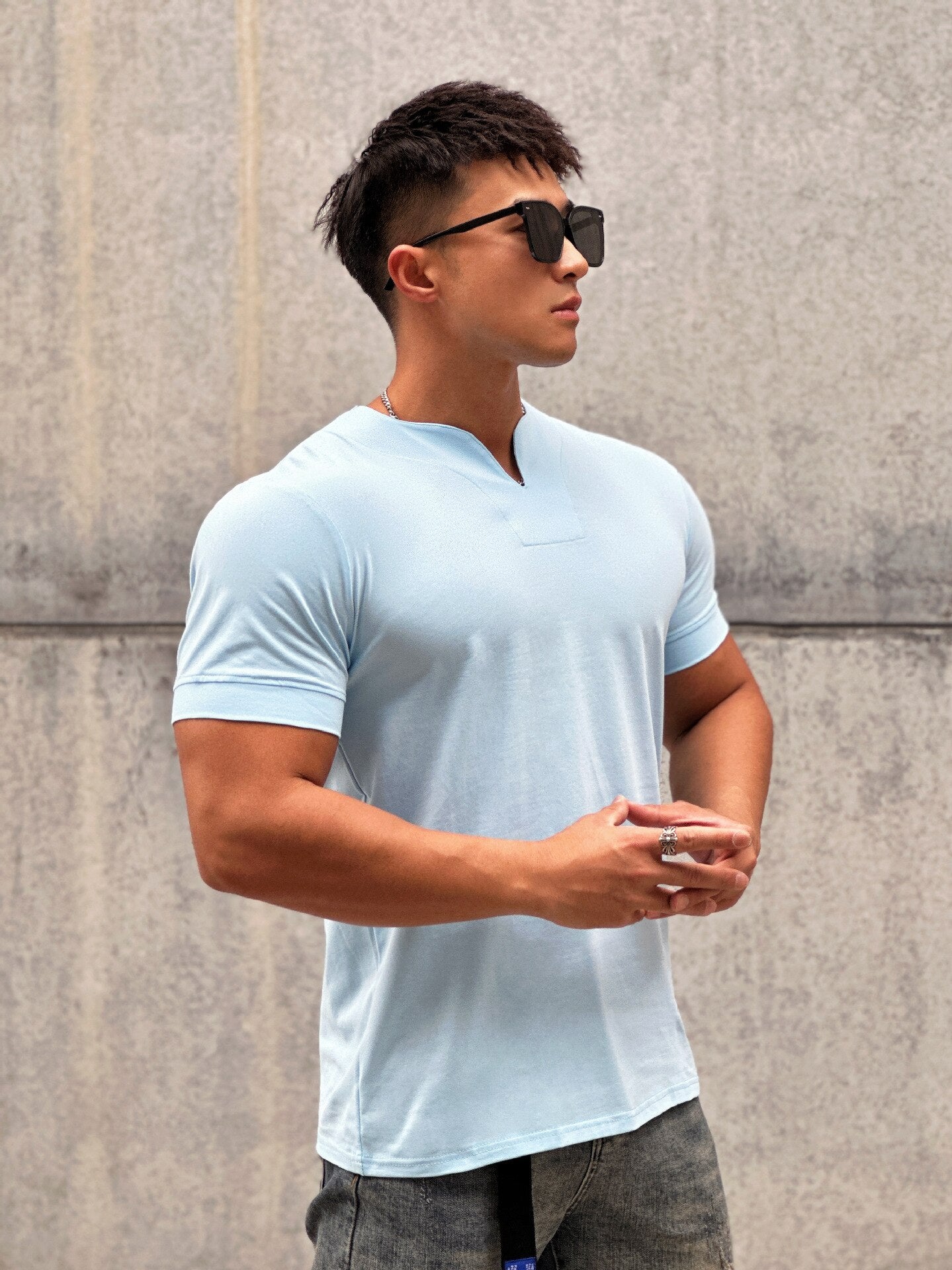 Bonsir New Arrived V neck short sleeve men t shirt Slim Fit t-shirt men Skinny casual summer tshirt camisetas hombre M-3XL