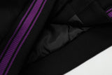 Bonsir Contrast Color Letter Flocking Embroidery Stand Winter Jackets for Men and Women Patchwork Streetwear Windbreaker Oversize Coat