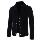 Bonsir Autumn New Men's Jacket Quality Fashion British Style Casual Lapel Golden Velvet Coat