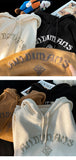Bonsir Men's Hoodie Sweatshirts Cross Print Hip Hop Harajuku Suede Fabric Streetwear Mens Hoodies Long Sleeve Casual Clothing Pullover