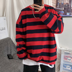 Bonsir Autumn Spring Men Classic Striped Hoodies Mens Hip Hop Streetwear Sweatshirt Male Casual Trend Cotton Pullover