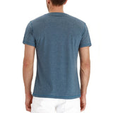 Bonsir Brand Quality Cotton Men T-shirt Henry Neck Fashion Design Slim Fit Solid T-shirts Male Tops Tees Short Sleeve T Shirt For Men
