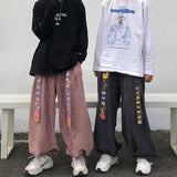 Bonsir Pants Baggy Wide Leg Pants for Men Joggers Summer Retro Chinese Style Streetwear Hip Hop Harajuku Embroidery Women New