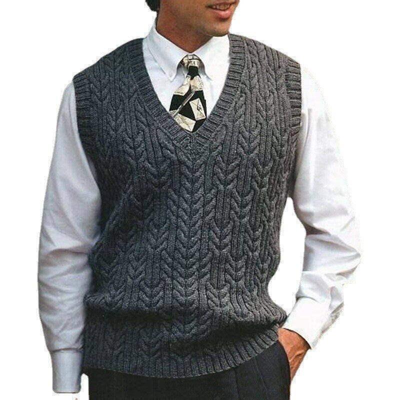 Pullover knitted online vest