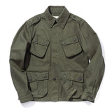 Bonsir Military Tactical Jacket Men's Retro M42 Jackets Multi Pocket Paratrooper Outewear ArmyGreen Coat Male