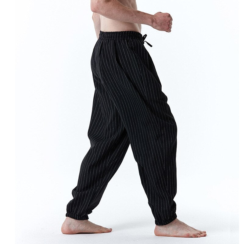 Bonsir Men Pants New Men's Loose Pants Male Casual Fashion Color Pants Trousers Stripe Plus Size Sweatpants