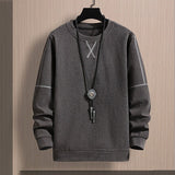 Bonsir Fashion Men Crew Neck Sweaters Patchwork Long Sleeve Knitted Tops Pullover For Mens Autumn Winter Basic Knitting Jumper Sweater