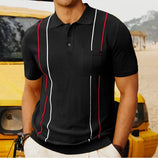 Bonsir Men's Short Sleeve Polo Shirt with Collar: Classic Style for Casual or Formal Wear