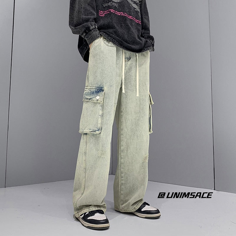 Mens Wide Leg Hip Hop Baggy Baggy Jeans Mens With Bell Bottom Loose  Straight Fit Streetwear Denim Pants In Blue Boot Cut 201128 From Cong04,  $51.06 | DHgate.Com