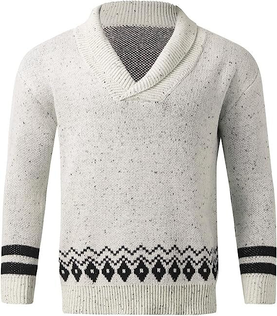 Bonsir Men's Long Sleeve Turtleneck Knit Sweater with Mandarin Collar - Warm and Comfortable Winter Pullover Top