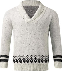 Bonsir Men's Long Sleeve Turtleneck Knit Sweater with Mandarin Collar - Warm and Comfortable Winter Pullover Top