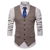 Bonsir KB New Arrival Dress Vests For Men Slim Fit Mens Suit Vest Male Waistcoat Gilet Homme Casual Sleeveless Formal Business Jacket
