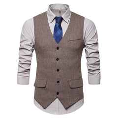 Bonsir KB New Arrival Dress Vests For Men Slim Fit Mens Suit Vest Male Waistcoat Gilet Homme Casual Sleeveless Formal Business Jacket