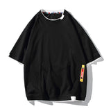 Bonsir New Summer Men's T Shirt Fashion Patchwork Short Sleeve T Shirt Mens Cotton Oversized Casual O Neck Streetwear Hip Hop Top Tees