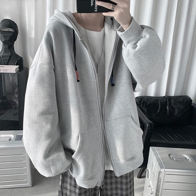 Bonsir S-3XL 9 Colors Sportswear Men's Grey Hoodies Spring New Casual Trend Large Men's Loose Korean Long Sleeve Hooded Sweatshirts