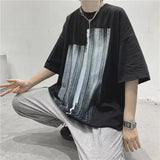 Bonsir Summer Men's Short Sleeved Tops T-shirts Loose Fashion Trend Printing Tshirts Casual Round Neck Multicolor T Shirts M-3XL
