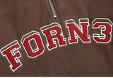 Bonsir Lamb Fleece Mens Jacket Fashion Letter Embroidered Sweatshirt Half Zipper Pullover Couple Outerwear Loose Sweatshirt Jacket