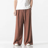 Bonsir Cotton Linen Vintage Men’s Harem Pants Harajuku Oversized Casual Man Wide Leg Pants Loose High Quality Men Trousers Jogger Pants