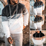 Bonsir New Autumn Hooded Plush Long-Sleeved Leisure Sports Hoodie Match Color