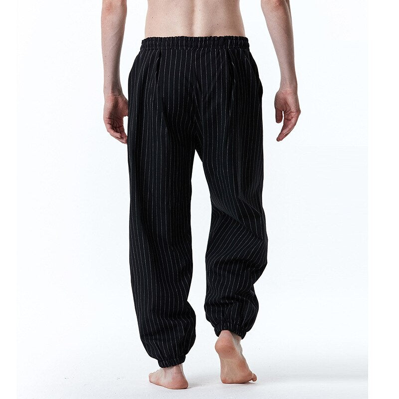 Bonsir Men Pants New Men's Loose Pants Male Casual Fashion Color Pants Trousers Stripe Plus Size Sweatpants