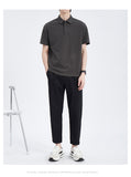 Bonsir Summer New Fashion Business Casual Men's Lapel T-shirts High Quality Solid Color Simple Classical Polo Shirts Male Pullover Tops
