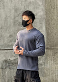 Bonsir Spring New Fitness Long-sleeved T-shirts Men O-Neck Solid Color Sweatshirt Casual Oversized Tops Running Sports Loose Clothes