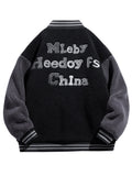 Bonsir Winter Thick Warm Fleece Bomber Jacket men New Fashion Embroidery Print Thermal Windbreaker Coat Casual Baseball Jackets