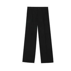 Bonsir Men Casual Straight Suit Pant Male Japan Korea Style Loose Vintage Fashion Streetwear Trousers Wide Leg Pant