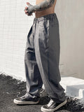 Bonsir Hot Sale Baggy Wide Leg Casual Pants for Men, Y2k Fashion Loose Fit Soft Cotton Trousers Ruffled Hallen Trousers Pantalones