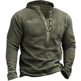 Bonsir Fashion Vintage Men Hoodie Pullover Outwear Solid Men Outdoor Fleece Warm Henley Collar Tactical Zip Pocket Sweatshrt Male Tops
