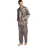 Bonsir Mens Silk Satin Pajamas  Pyjamas  Set  Sleepwear Set  Loungewear  U.S. S,M,L,XL,XXL,XXXL,4XL__Fits All  Seasons