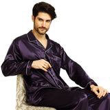 Bonsir Mens Silk Satin Pajamas  Pyjamas  Set  Sleepwear Set  Loungewear  U.S. S,M,L,XL,XXL,XXXL,4XL__Fits All  Seasons